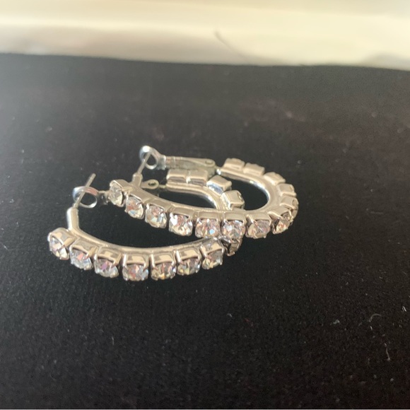 Vintage Rhinestone Earrings - Picture 8 of 11
